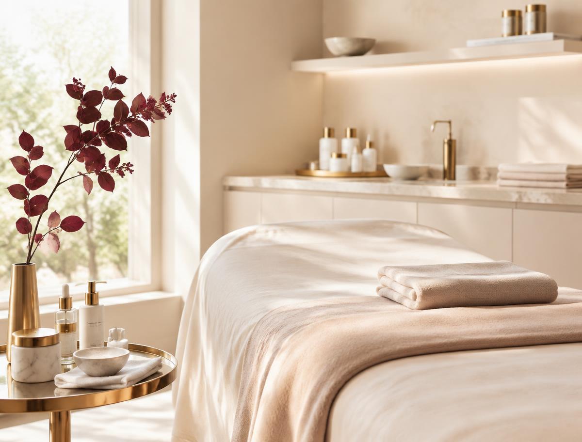 Calm ivory treatment room